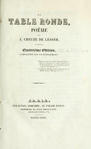 Cover of: La table ronde: poëme