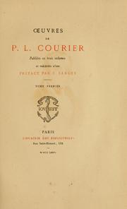 Cover of: Oeuvres complètes de P.-L. Courier