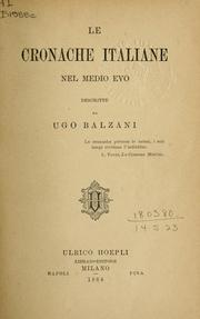 Cover of: Le cronache italiane nel medio evo.