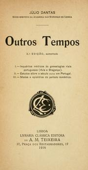 Cover of: Outros tempos by Júlio Dantas