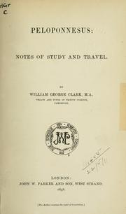 Cover of: Peloponnesus: notes of study and travel.