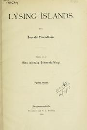 Cover of: Lýsing Îslands. by Þorvaldur Thoroddsen
