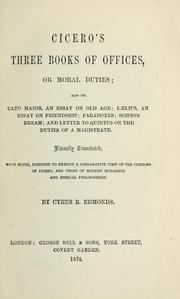 Cover of: Cicero's three books Of offices by Cicero