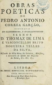 Cover of: Obras poeticas de Pedro Antonio Correa Garção ... by Pedro António Correia Garção
