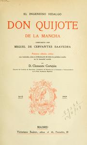 Cover of: El ingenioso hidalgo Don Quijote de la Mancha. by Miguel de Cervantes Saavedra