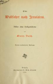 Cover of: Eine Wallfahrt nach Jerusalem: Bilder ohne Heiligenscheine