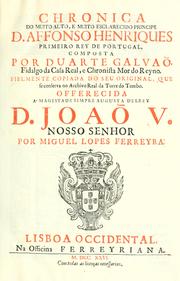 Cover of: Chronica do muito alto, e muito esclarecido Principe D. Affonso Henriques by Duarte Galvão