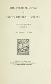 Cover of: Works. by James Russell Lowell, James Russell Lowell