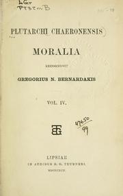 Cover of: Moralia by Plutarch, Plutarch