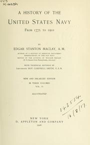 Cover of: A history of the United States Navy from 1775 to 1901
