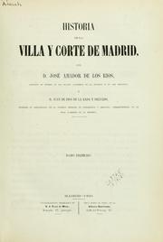 Cover of: Historia de la Villa y Corte de Madrid.