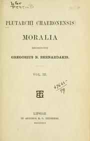 Cover of: Moralia