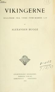 Cover of: Vikingerne by Alexander Bugge