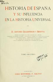 Cover of: Historia de España y su influencia en la historia universal.