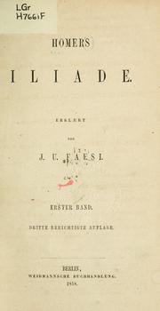 Cover of: Iliade