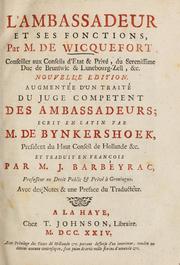 Cover of: L' ambassadeur et ses fonctions