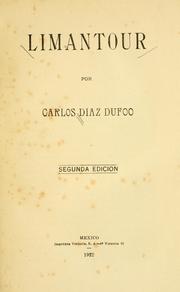 Cover of: Limantour by Carlos Díaz Dufóo
