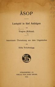 Cover of: Äsop: Lustspiel in fünf Aufzügen