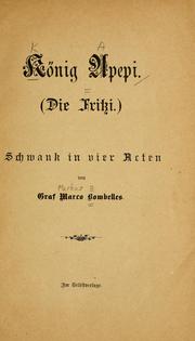 Cover of: König Apepi (Die Fritzi): Schwank in vier Acten