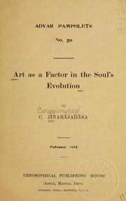 Cover of: Art as a factor in the soul's evolution