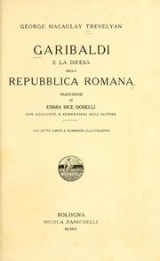 Cover of: Garibaldi e la difesa della Repubblica Romana