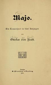 Cover of: Majo by Ottokar von Kraft, Ottokar von Kraft