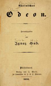 Cover of: Rheinisches Odeon by herausgegeben von Ignaz Hub.