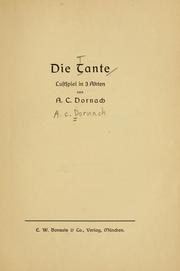 Die Tante by A. C. Dornach