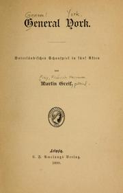 Cover of: General York by Greif, Martin
