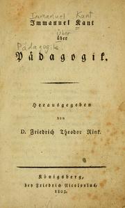 Cover of: Über Pädagogik by Immanuel Kant