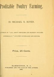 Cover of: Profitable poultry farming. by Michael K. Boyer, Michael K. Boyer