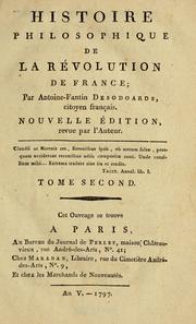 Cover of: Histoire philosophique de la révolution de France.
