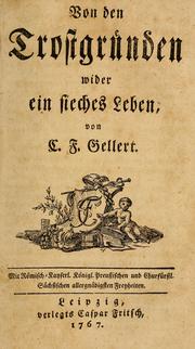 Cover of: Von den Trostgründen wider ein sieches Leben.