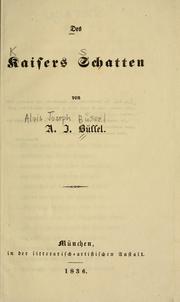 Cover of: Des Kaisers Schatten