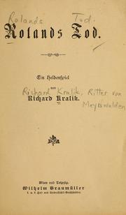 Cover of: Rolands Tod: ein Heldenspiel
