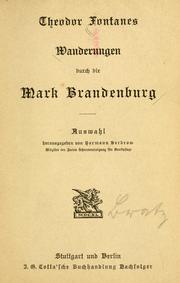 Cover of: Wanderungen durch die Mark Brandenburg by Theodor Fontane