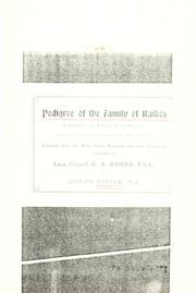 Cover of: Pedigree of the family of Raikes: formerly of Kingston-upon-Hull (originally of Kelfield and Cawood, near Selby, Yorkshire)