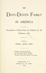 Doty-Doten family in America by Ethan Allen Doty