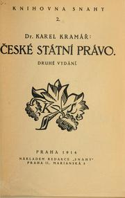 eské státní právo by Karel Kramá