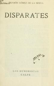 Cover of: Disparates