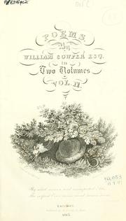 Cover of: Poems. by William Cowper