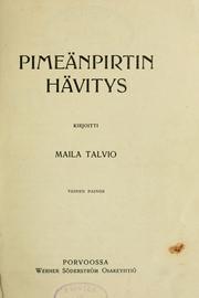 Cover of: Pimeänpirtin hävitys