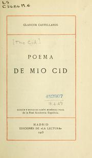 Cover of: Poema de mio Cid by 