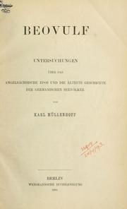 Cover of: Beovulf: Untersuchungen über das angelsächsische Epos und die älteste Geschichte der germanischen Seevölker