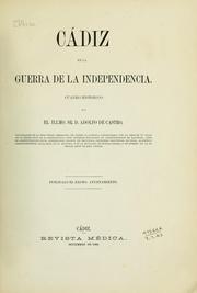 Cover of: Cádiz an la guerra de la independencia by Adolfo de Castro