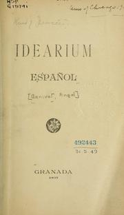 Cover of: Idearium español. by Angel Ganivet