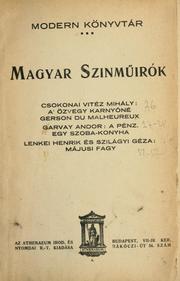 Cover of: Magyar szinmirók.