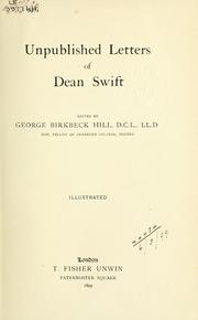 Cover of: Unpublished letters.: Edited by George Birkbeck Hill.