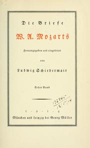 Cover of: Die Briefe W.A. Mozarts und seiner Familie