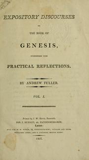 Cover of: Expository discourses on the Book of Genesis by Andrew Fuller